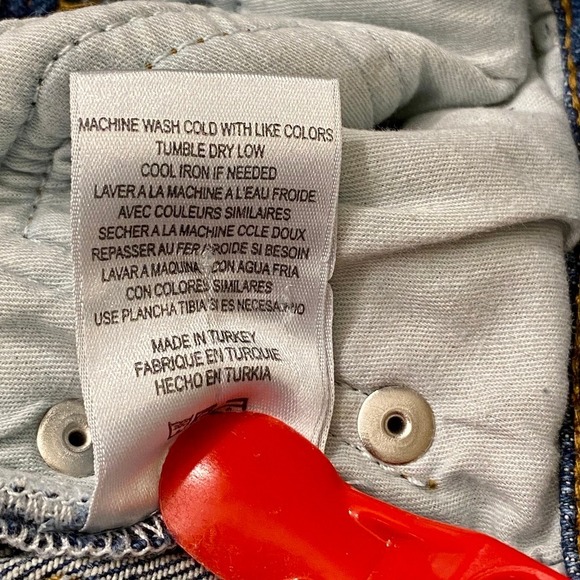 RE/DONE 90s High Rise Ankle Crop Jeans in Dusk Destroy Kristin Cavallari Size 24 - Picture 11 of 12